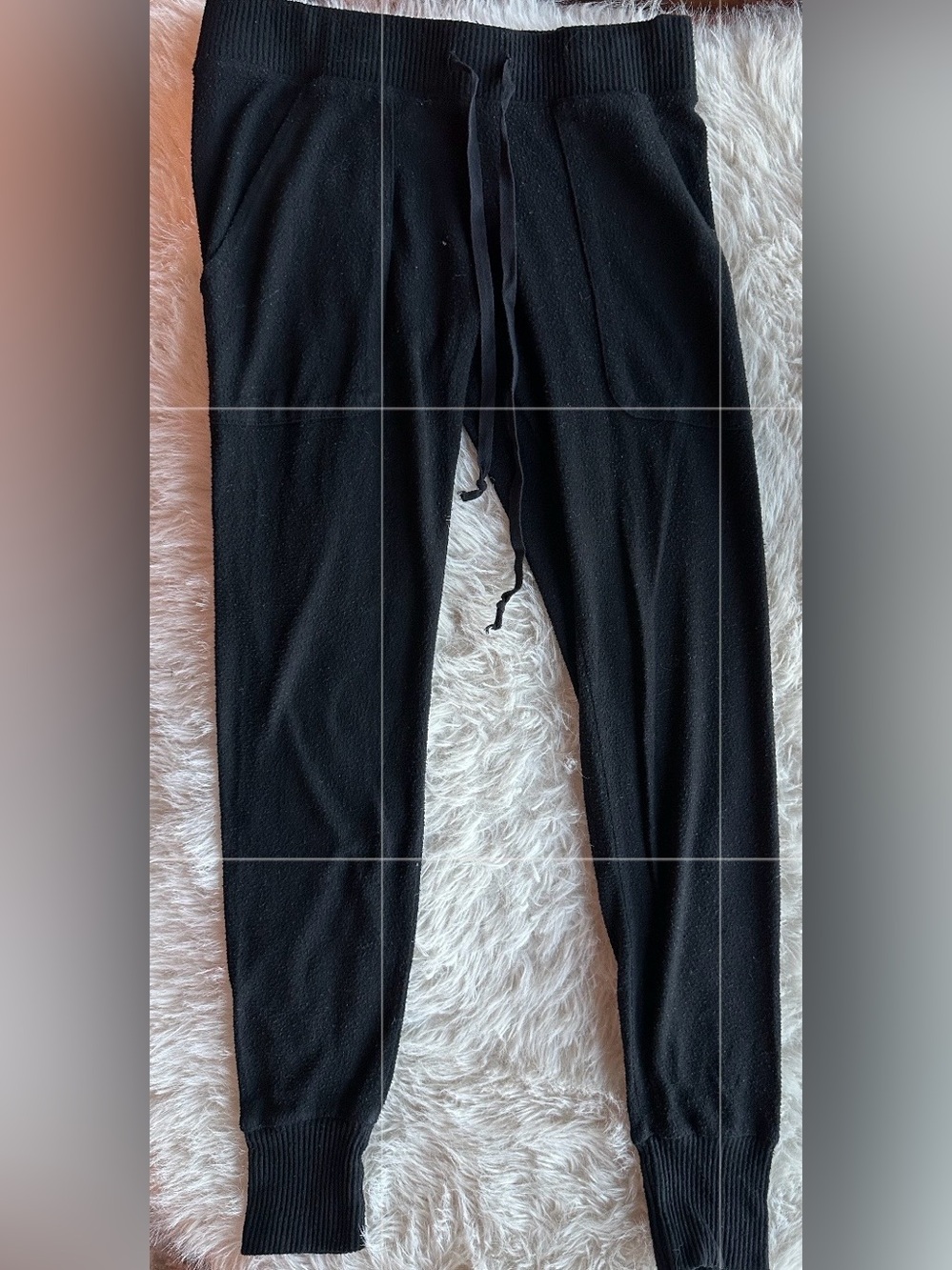 Joie Black Knit Drawstring Jogger Leggings XXS